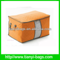 Yellow folding non-woven bag quilt storage bag